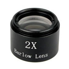 1.25 Inch 2X Metal Barlow Lens Optical Glass M30 1 Thread for Telescope Eyepiece