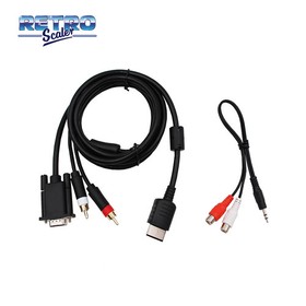RetroScaler VGA Cable for Dreamcast console High Definition 3.5mm to 2 Male RCA