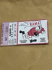 1979 Alabama Virginia Tech Football Ticket Stub Championship Year