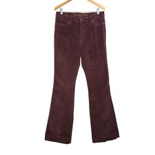 Wrangler High Rise Trouser Corduroy Pants Sz 32 x 36 Western Cowgirl 70s Hippie