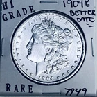 1904 P MORGAN SILVER DOLLAR HI GRADE GENUINE U.S. MINT RARE COIN 7949