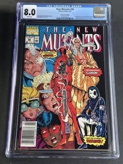 New Mutants #98 Marvel Comics 1991 Newsstand 1st Appearance Deadpool CGC 8.0
