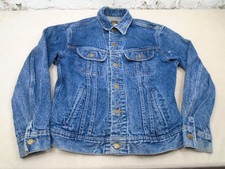 VTG 1980s Lee Riders Denim Trucker Jacket Acid/Stone Wash USA Made Men  s Small