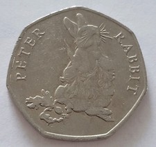 2018 Peter Rabbit Beatrix Potter 50p Coin