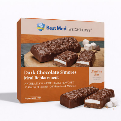 BestMed - Dark Chocolate S'mores Bar | Ideal Protein Diet Alternative 7/ct