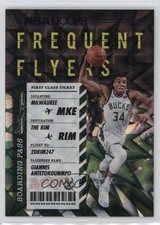 2020-21 NBA Hoops Frequent Flyers Purple Explosion Giannis Antetokounmpo #9 18jt