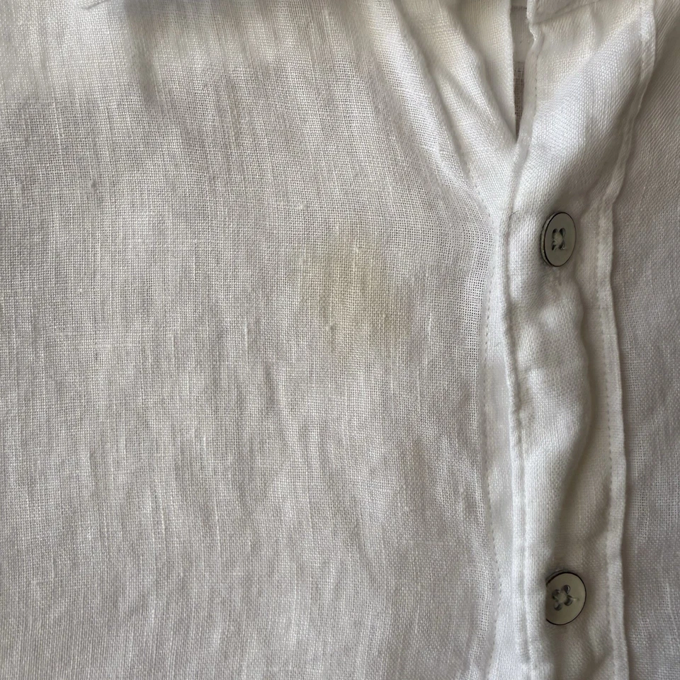 Rodd & Gunn Linen Shirt XL White Collared Button Up Minimalist New York Party - Image 4 of 4