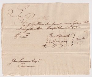 1778 Revolutionary War Document Connecticut Pay Order  