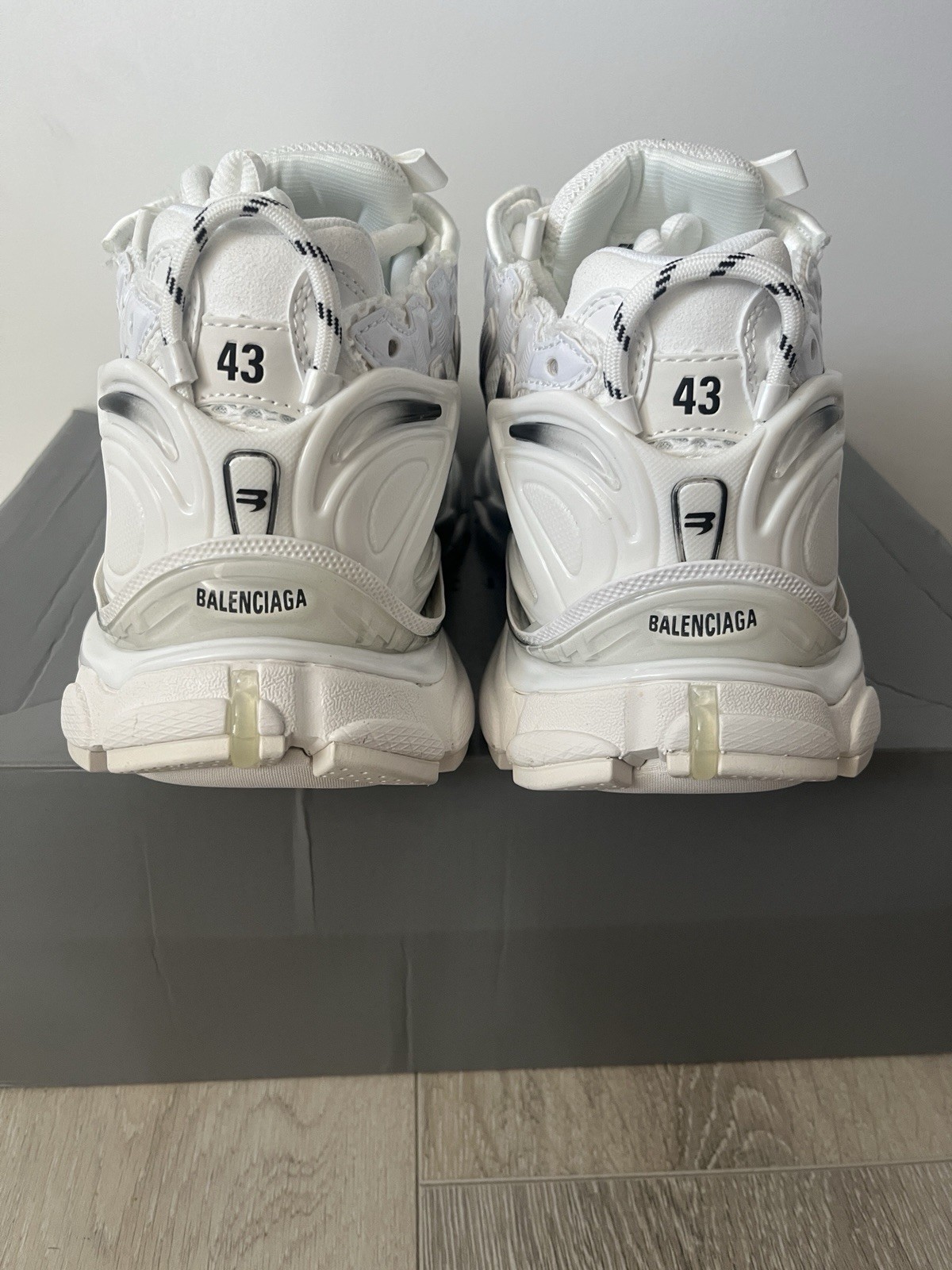 Balenciaga Runner White|Black Mesh Lace Up Low Top Fashion  Sneakers Men thumbnail 5