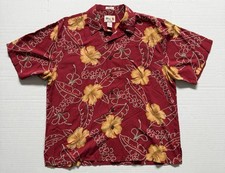 Reyn Spooner Regency Silk Jacquard USC Trojans Hawaiian Aloha Camp Shirt Large