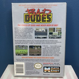 NES CIB Bad Dudes Nintendo Entertainment System Complete Box & Manual Good Cond