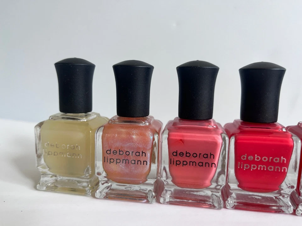全新 批量 7 件 Deborah Lippmann 指甲油,红色,粉色,紫色,透明 — 第 2/3 张图片
