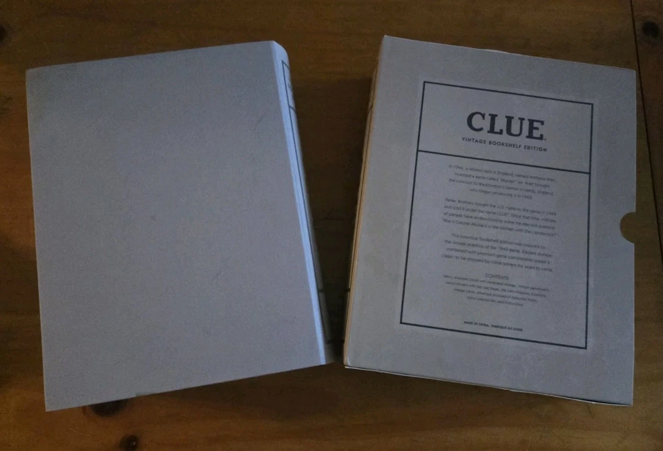 Parker Brothers Clue Vintage Bookshelf Edition Board Game Complete Set New - Image 2 of 4