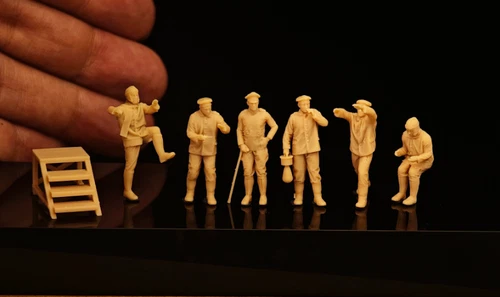 1/72 Resin WWI German Air Force Crew & Ground Personnel 6-Figure Unpainted NO292