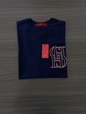 Carolina Herrera White Garment Dyed Pique Cotton Mens Polo Size S Small