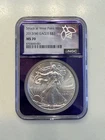 2013 W American Silver Eagle Struck at West Point Mint NGC MS70 Purple Bea Slab