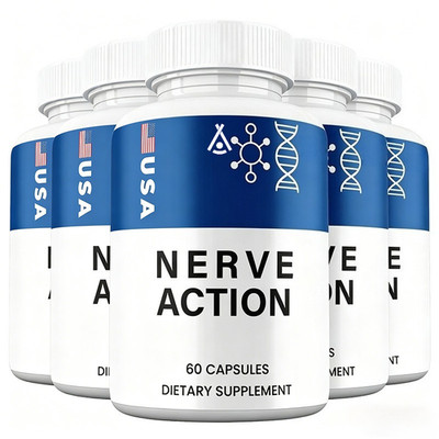 Nerve Action Capsules, Max Strength, NerveAction Natural Nerve Support (5 pack)