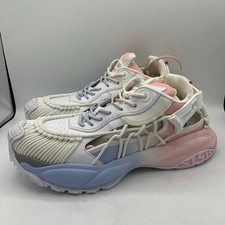 Versace Mercury M VS 01 Shoes Mens Size 11 Pink Blue White Rope Sneakers