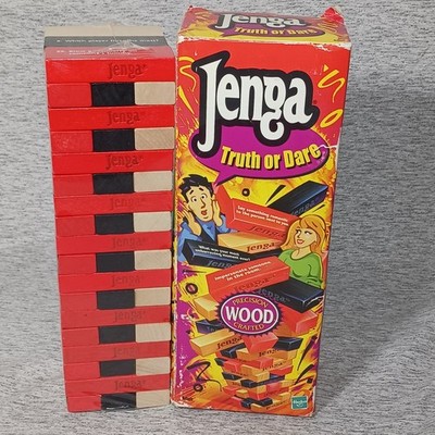 2000 Jenga Truth or Dare Game by Hasbro Milton Bradley Wood (Blocks Sealed)