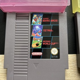 Super Mario Bros Tetris Nintendo World Cup NES Nintendo - Modul mit H&uuml;lle 