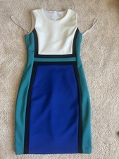 Calvin Klein Sz. 8 Colorblock Sleeveless Lined Dress