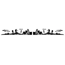 8PCS Car Door Side Body Stickers for      Off Road  Climber8105