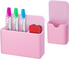 2Pack Magnetic Dry Erase Marker Holder, Pen  Pencil Holder for Pink