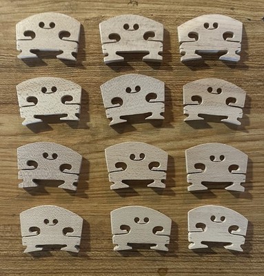 Bulk Economy 4/4 Violin Bridges - Set of 12