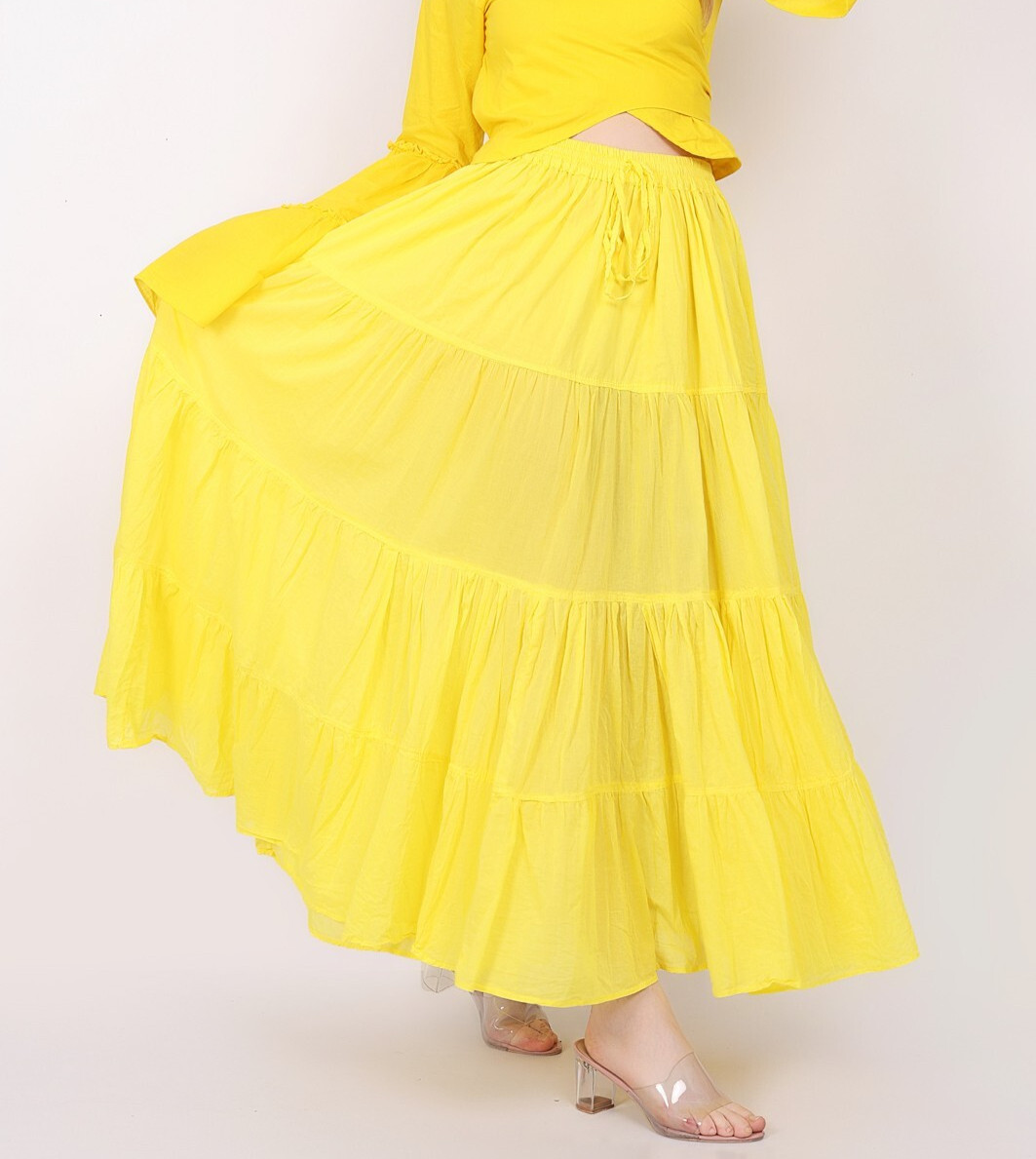 Faldas tribales ATS/algodón/bohemias/flamencas de 12 yardas para mujer - amar...