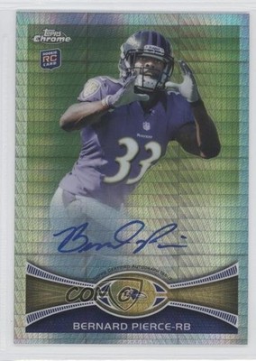 2012 Topps Chrome Prism Refractor Rookie 22/50 Bernard Pierce #213 Auto RC 0f8