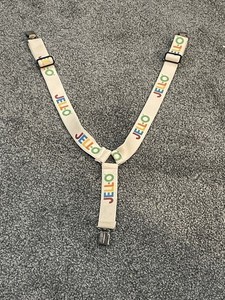 Suspenders Vintage Toddler Elastic Adjustable Clip-on Y Back JELL-O Colorful