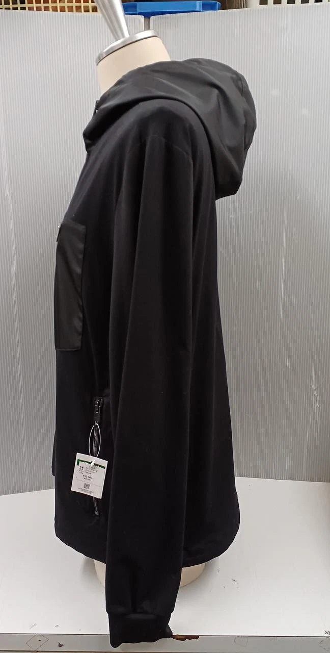 Felpa con cappuccio e zip Prada nera taglia M