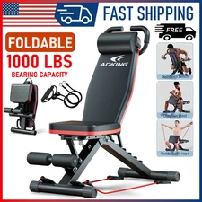1000LBS Adjustable Dumbbell Weight Abdominal Bench Sit-up Fitness Body Gym Home