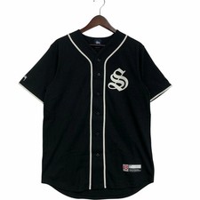 Stussy Men's Old English Baseball Shirt S Used Logo casual tee