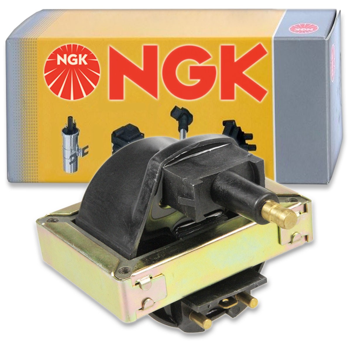 1 pc NGK Ignition Coil for 1986-1990 Jeep Comanche 4.0L L6 2.5L L4 - Spark ko