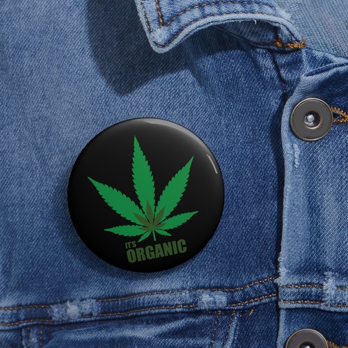 It's Organic Cannabis Leaf Eco-Friendly Button Pins, Great Gift for Stoners, - 第 5/7 張圖片