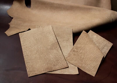 FÖRSTER Vintage Leder braun geprägt | Used, Antik - Rindleder Dickleder | Täschnerleder