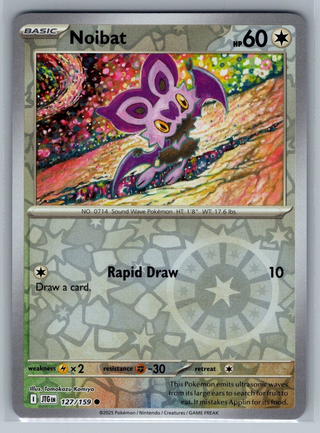 Pokemon Noibat 127/159 Reverse Holo Journey Together