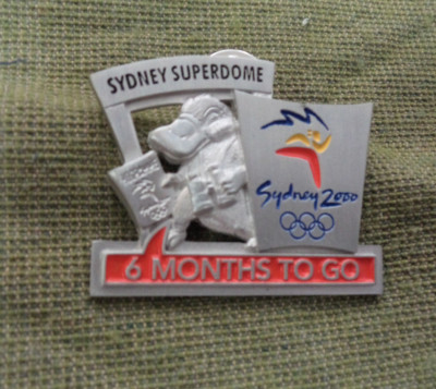 #P210.  SYDNEY 2000 OLYMPIC COUNTDOWN PIN - 6 MONTHS TO GO