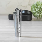Personalised Engraved Silver Lighter Birthday Christmas Gifts Ideas Clipper Mens
