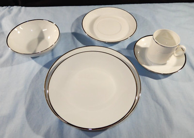 6 Piece Set of Rosenthal Silver Stripe F/C Service from Eastern Airlines