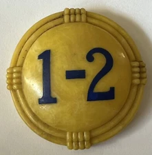 Vintage Pinball Bumper Cap Machine Part Original  No. 1-2 White Blue Gottlieb