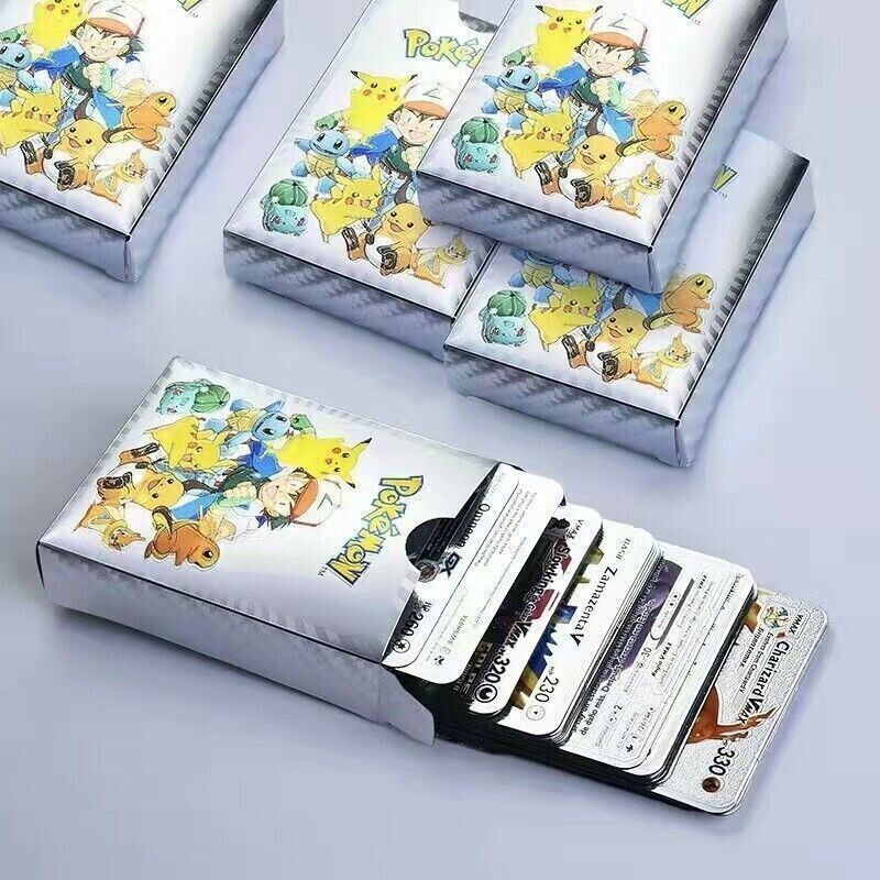 Rare Silver Card Pack Cards Pokémon Gold Foil Cards 55 Pcs