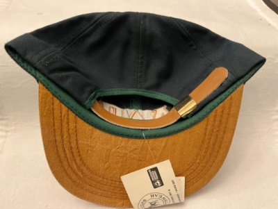 Alpha Phi Distressed Green/Bronze Hat, Flat Brim, VINTAGE, 80's, NOS