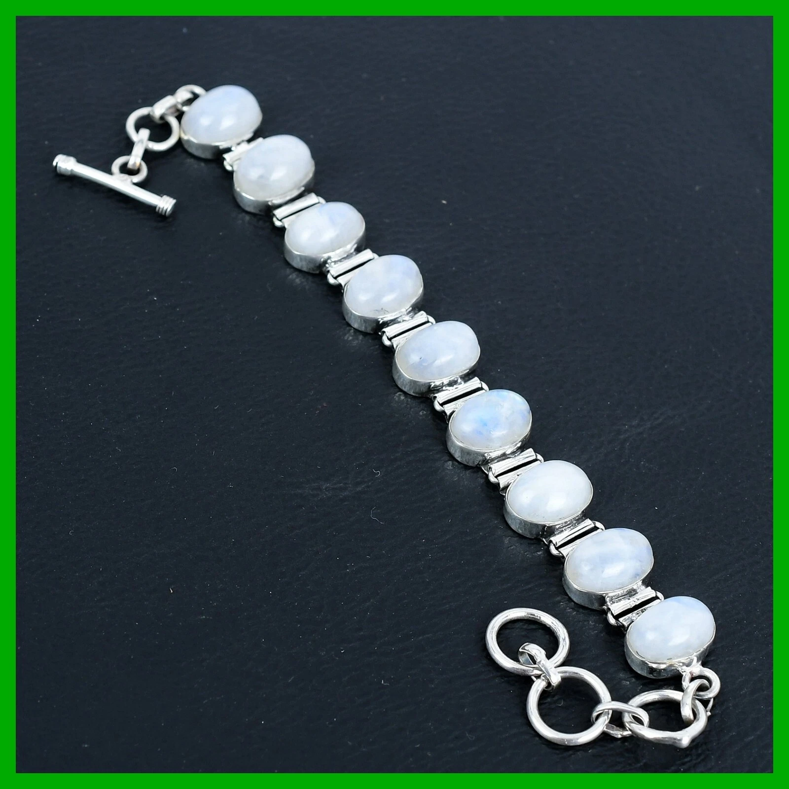 VALENTINO Bracciale catena matrimonio argento sterling pietra di luna arcobaleno vendita festa della mamma