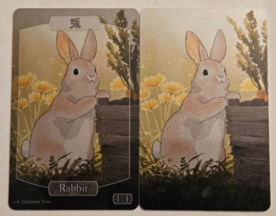 MtG Dragon Treasure Rabbit 兎 Bunny Bloomburrow Token Plastic Johannes Voss x1