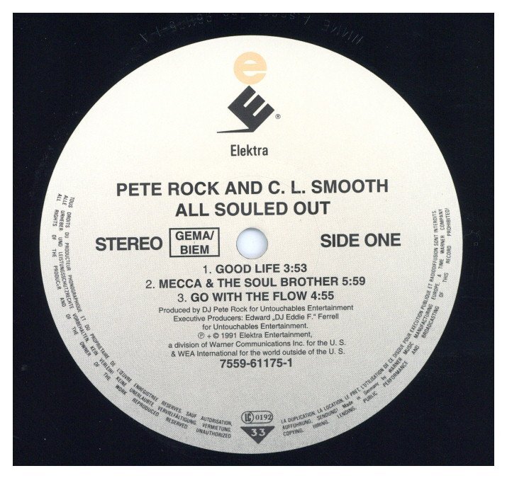 Pete Rock & C.L. Smooth 2LP europe盤 Pete Rock & C.L. Smooth - All Souled Out (small E label) '91