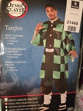 Demon Slayer: TANJIRO Kimetsu No Yaiba Kimonos Costume Cosplay ADULT SMALL 34-36