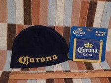 Corona Cerveza LOT of 2 "Miles Away From Ordinary" BEANIE HAT  WALLET NEW 