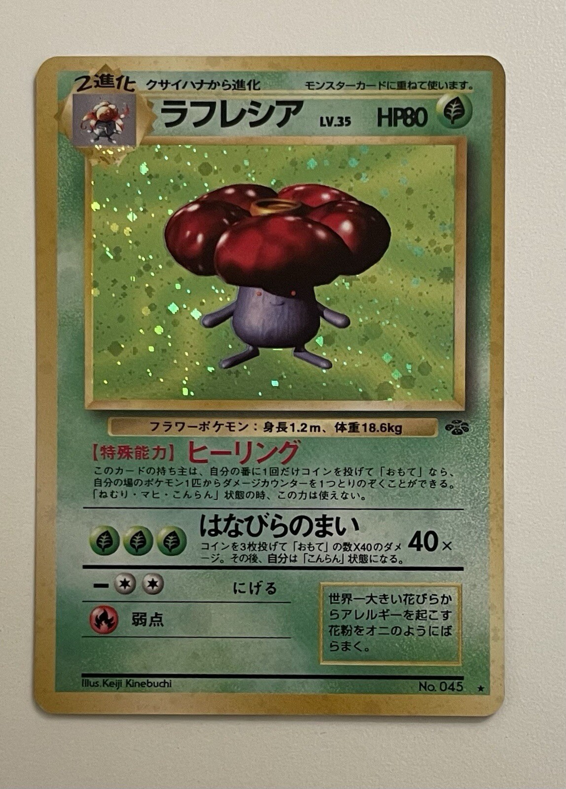 Vileplume No. 45 Holo Rare Jungle 1997 Japanese Pokemon Card NM